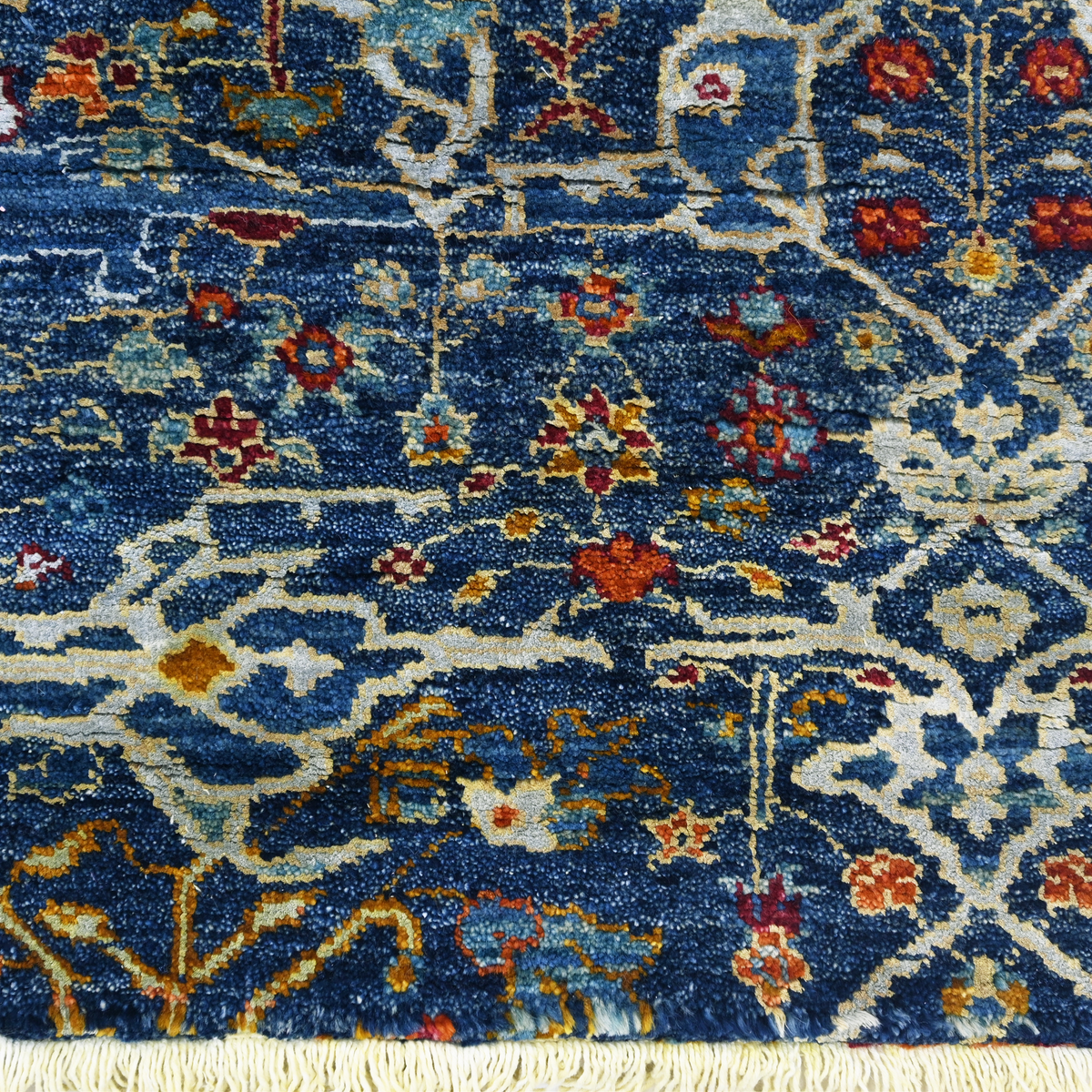 Midnight Blue Medallion Trellis Rug 154 × 244 cm