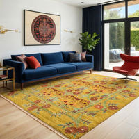 Antique Gold Floral Rug 244 × 305 cm
