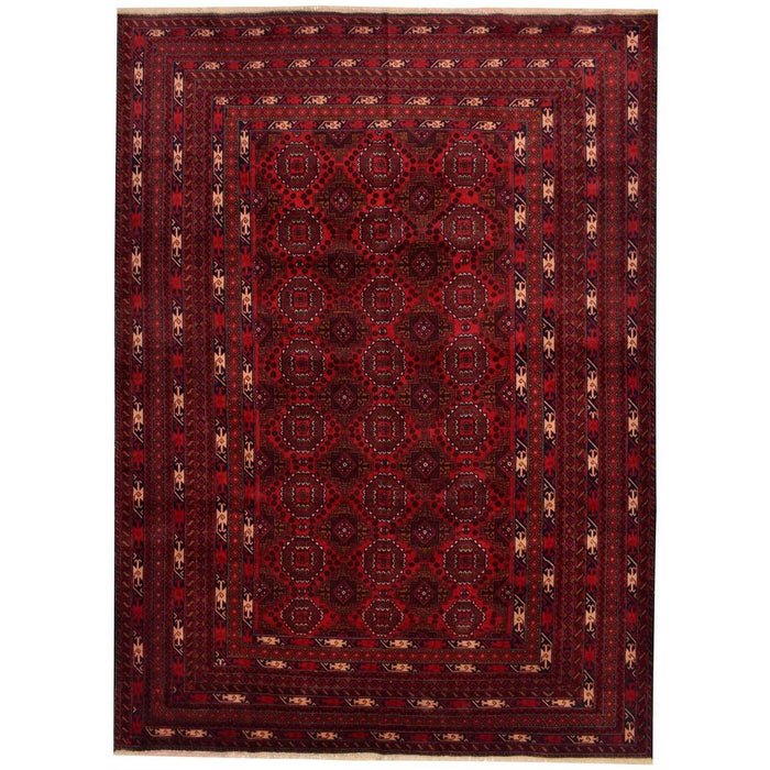 Handmade Red Bokhara Wool Area Rug 207x287 cm (ID 5006)