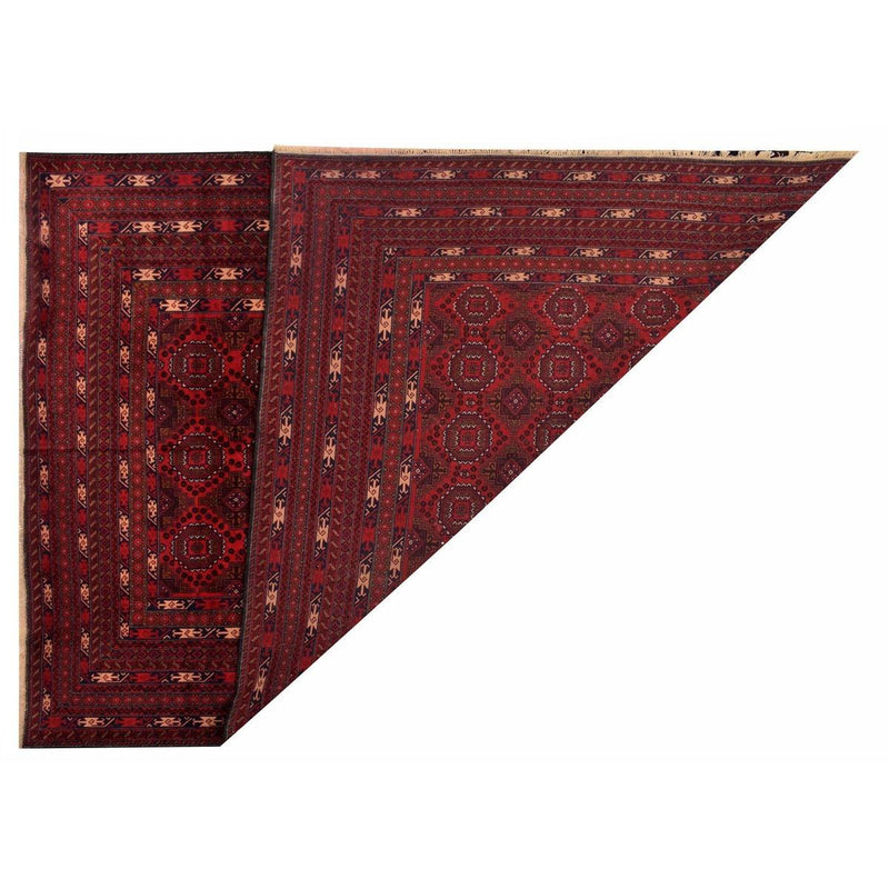 Handmade Red Bokhara Wool Area Rug 207x287 cm (ID 5006)