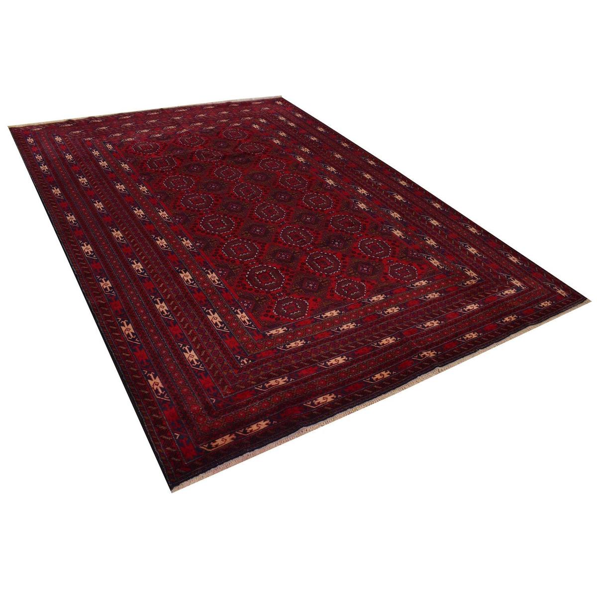 Handmade Red Bokhara Wool Area Rug 207x287 cm (ID 5006)