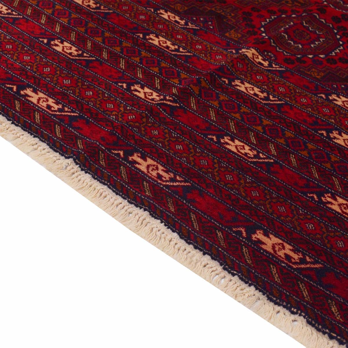 Handmade Red Bokhara Wool Area Rug 207x287 cm (ID 5006)