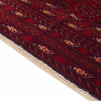 Handmade Red Bokhara Wool Area Rug 207x287 cm (ID 5006)