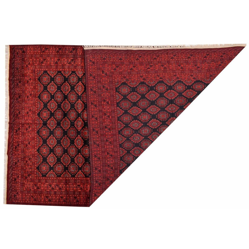 Handmade Wool Bokhara Area Rug Black 76x112 in (ID 5007)