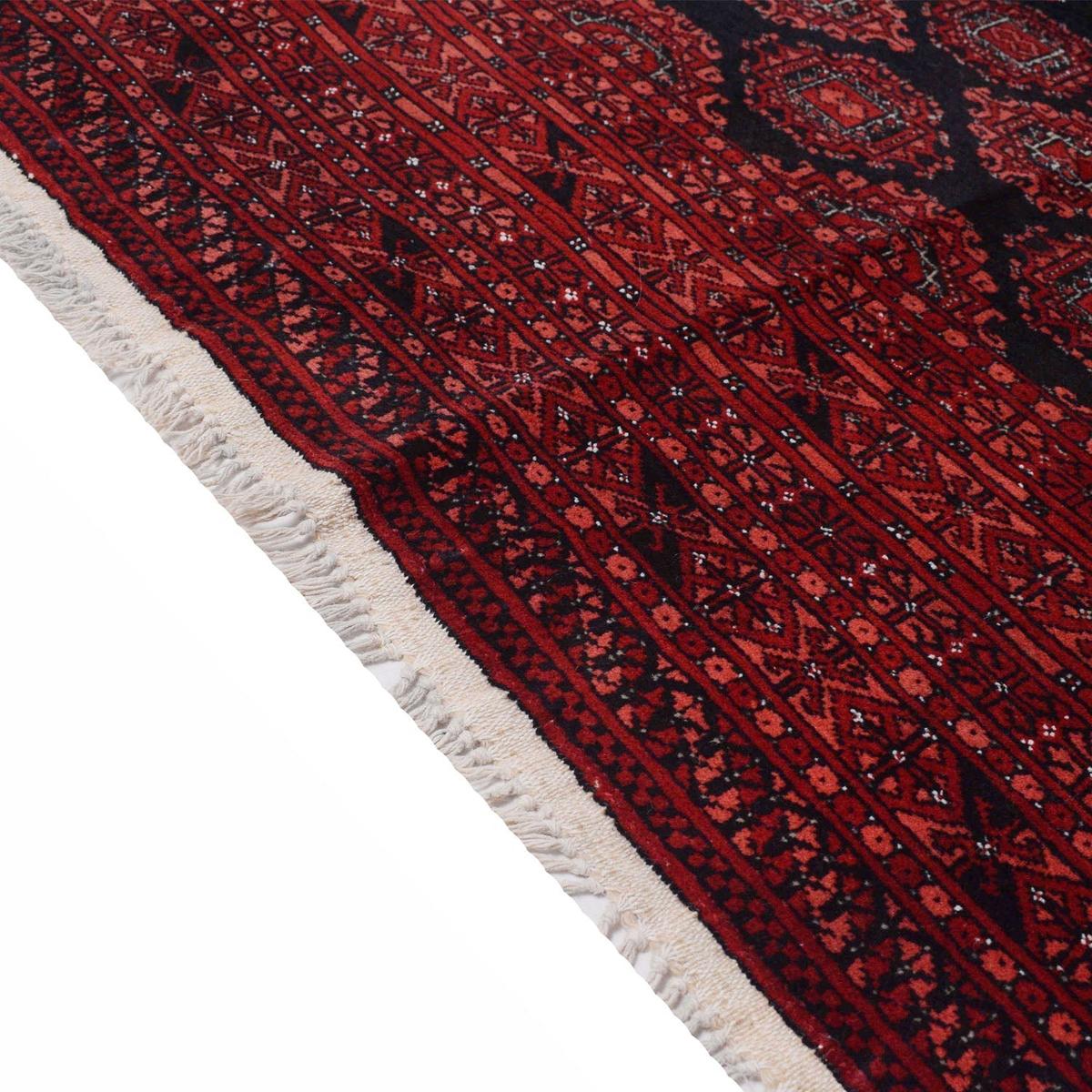 Handmade Wool Bokhara Area Rug Black 76x112 in (ID 5007)