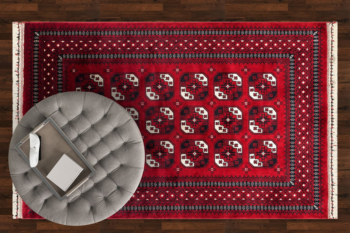 Samarkand Star Grid Rug - Aladdinrugs
