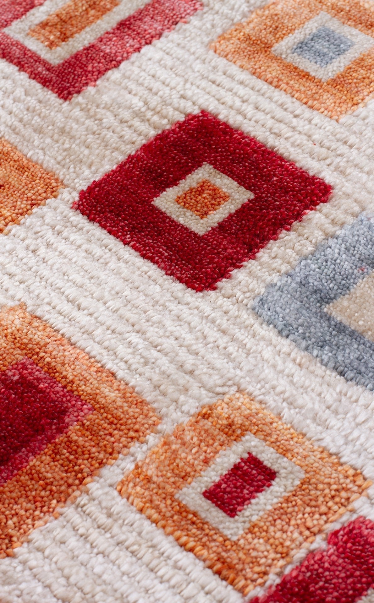 Mosaic Ember Grid Rug - Aladdinrugs