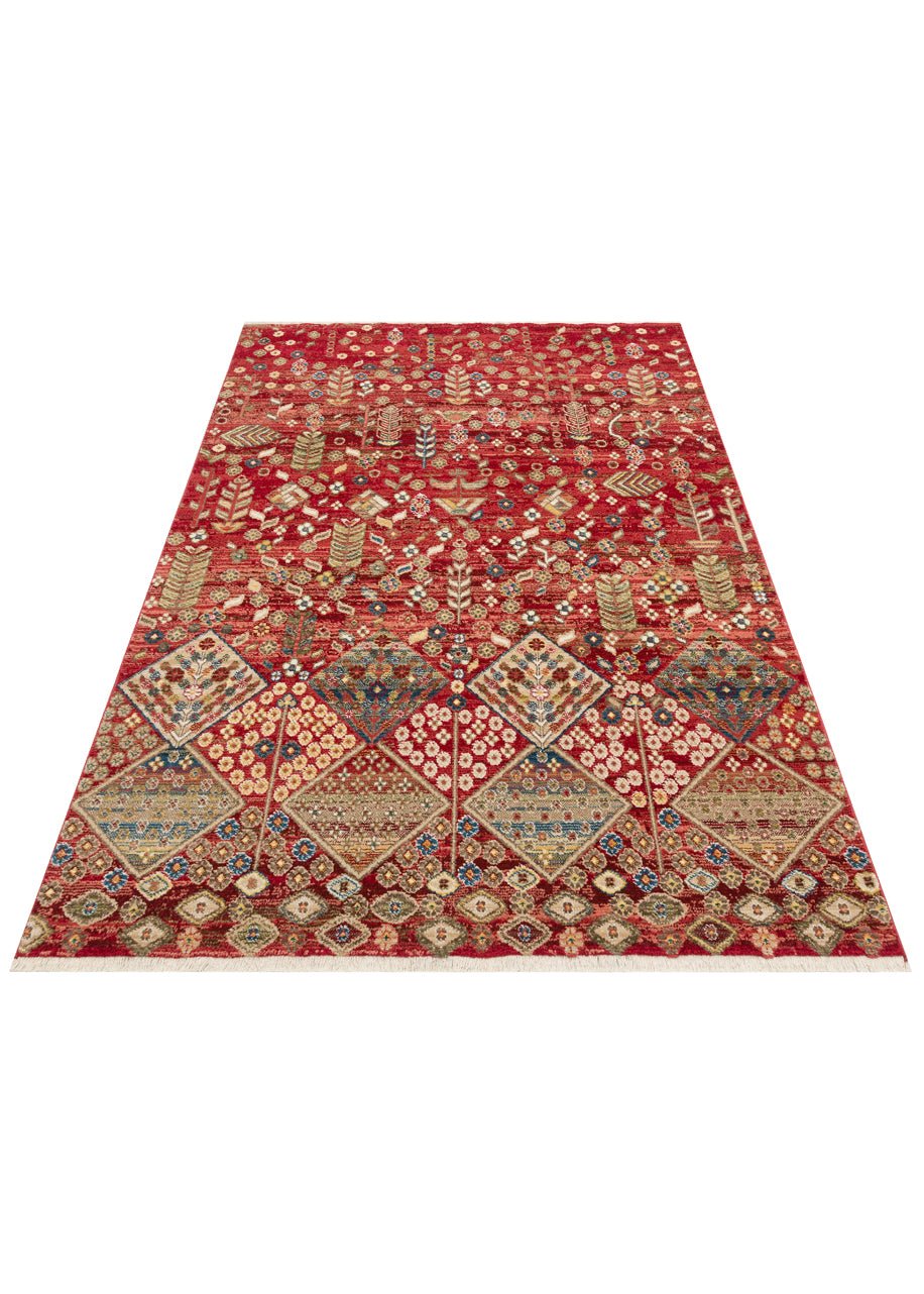 Red Canopy Motif Rug - Aladdinrugs