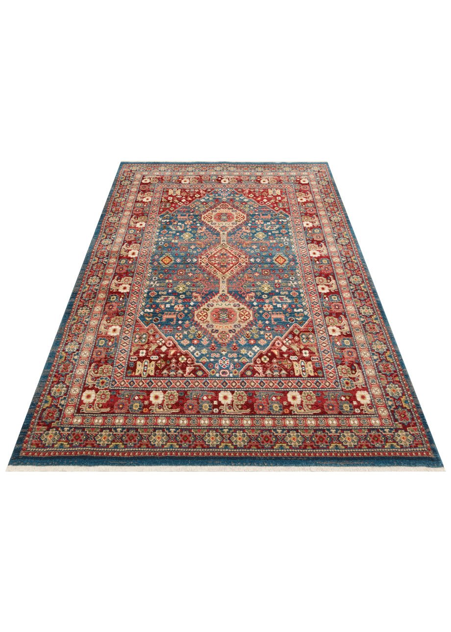 Teal Crown Medallion Rug - Aladdinrugs