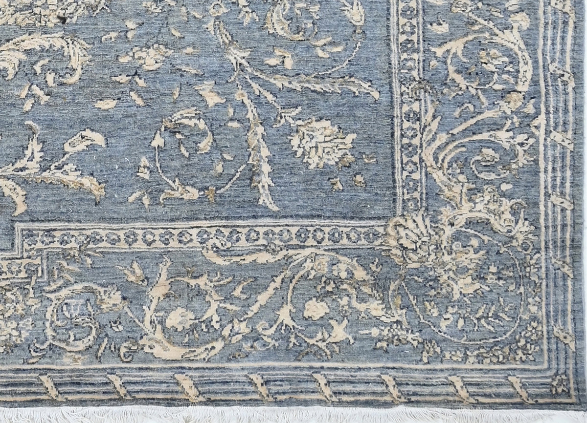 Dijon Blue Ornament Rug 244 × 305 cm (8 x 10)