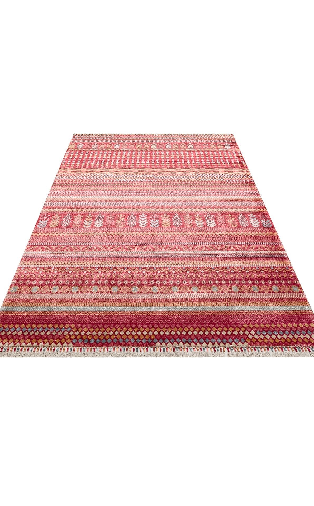 Scarlet Heritage Stripes Rug - Aladdinrugs