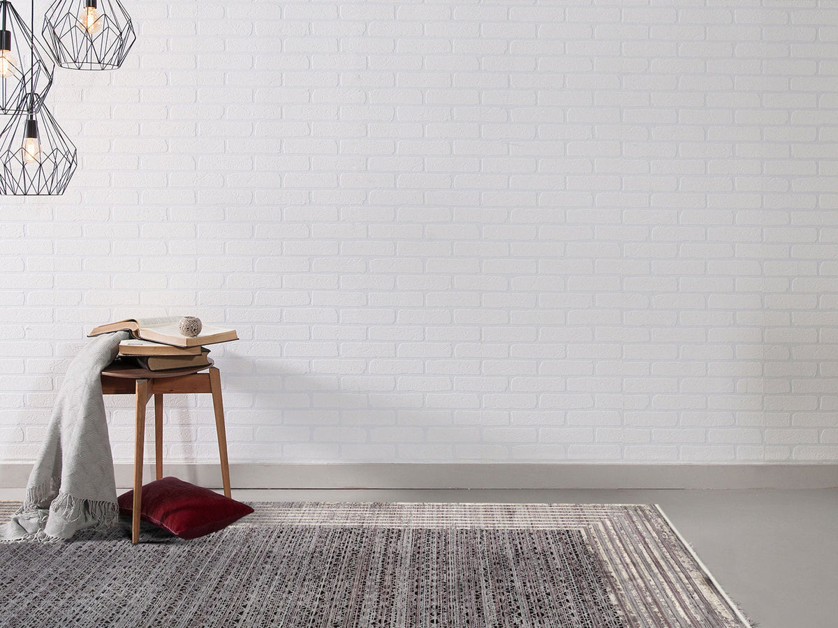 Smoked Steppe Geometry Rug - Aladdinrugs