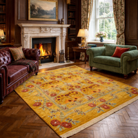 Antique Gold Floral Rug 244 × 305 cm