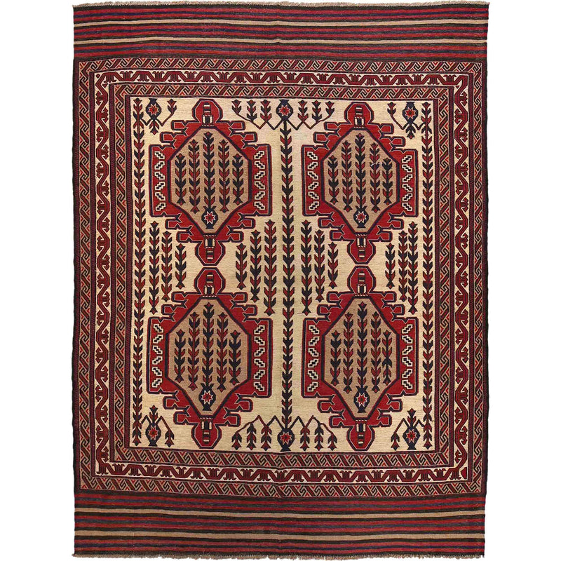 Handmade Vintage Kilim 6' 9" x 9' 3" (ft) - No. 7664