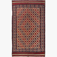 Handmade Flatweave Kilim 4' 4" x 7' 9" (ft) - No. 7666