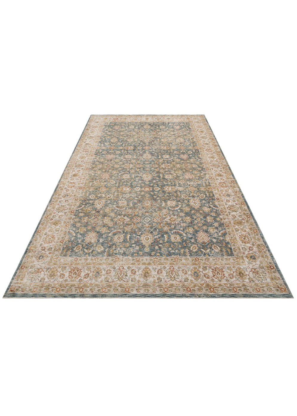 Serene Blue Arabesque Rug - Aladdinrugs