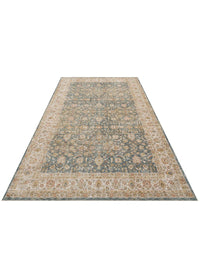 Serene Blue Arabesque Rug - Aladdinrugs
