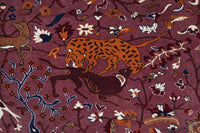 Wine & Saffron Wildlife Rug 244 × 305 cm (8 x 10)