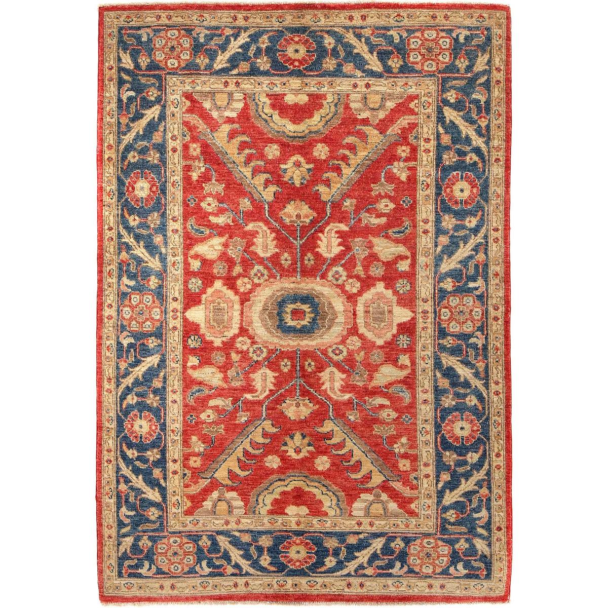Handmade Heriz Wool Area Rug 123x181cm (ID 8960)
