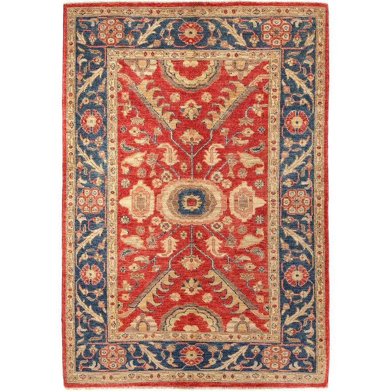 Handmade Heriz Wool Area Rug 123x181cm (ID 8960)