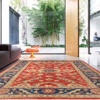 Handmade Heriz Wool Area Rug 123x181cm (ID 8960)