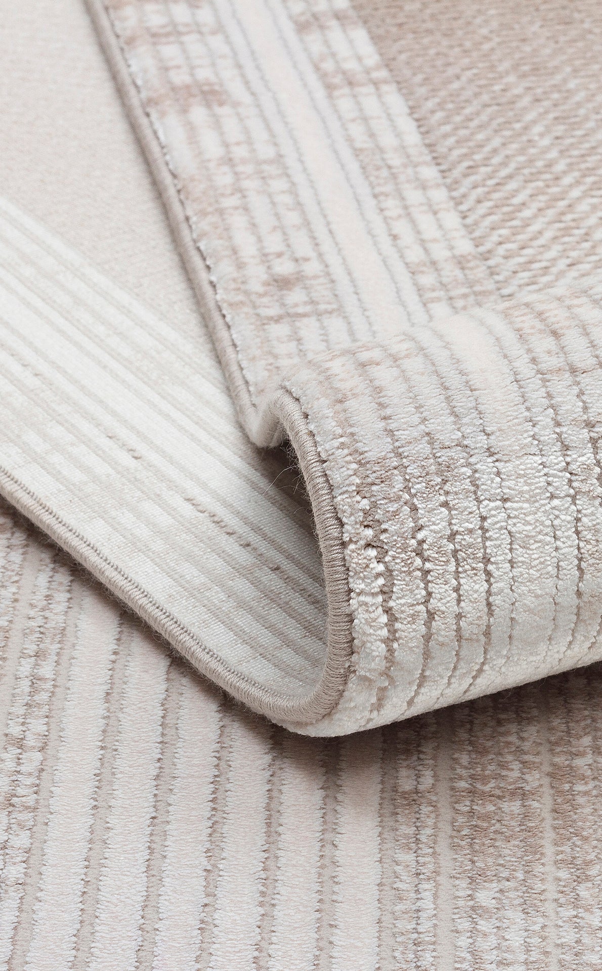 Ivory Depth Lines Rug - Aladdinrugs