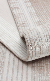 Ivory Depth Lines Rug - Aladdinrugs
