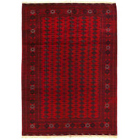 Handmade Bokhara Wool Area Rug Red 206x292cm (ID 9051)