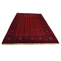 Handmade Bokhara Wool Area Rug Red 206x292cm (ID 9051)