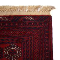 Handmade Bokhara Wool Area Rug Red 206x292cm (ID 9051)
