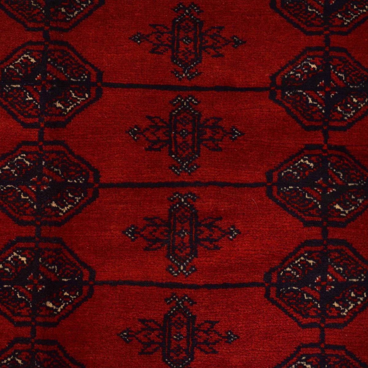 Handmade Bokhara Wool Area Rug Red 206x292cm (ID 9051)