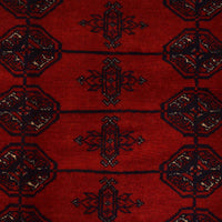 Handmade Bokhara Wool Area Rug Red 206x292cm (ID 9051)
