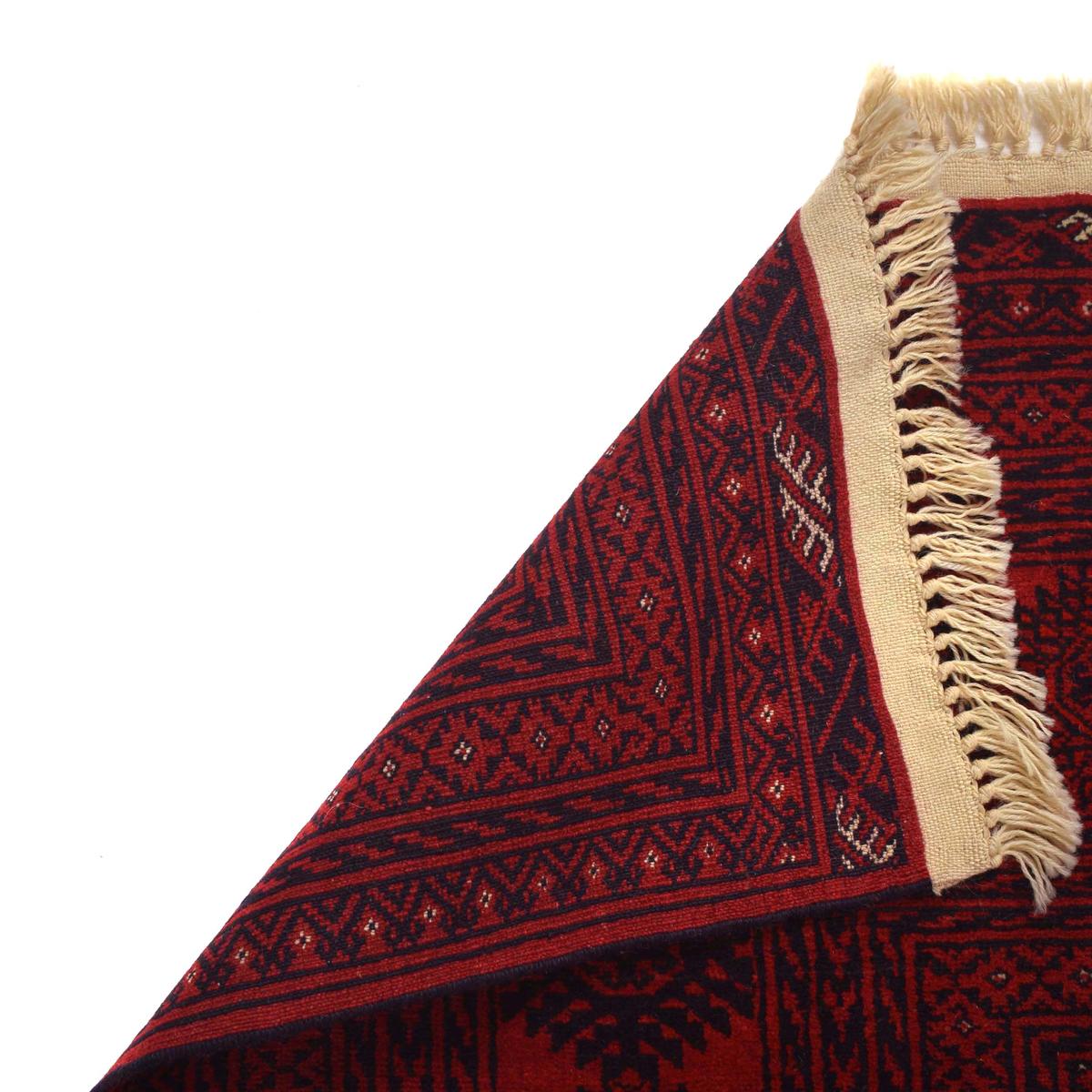 Handmade Bokhara Wool Area Rug Red 206x292cm (ID 9051)