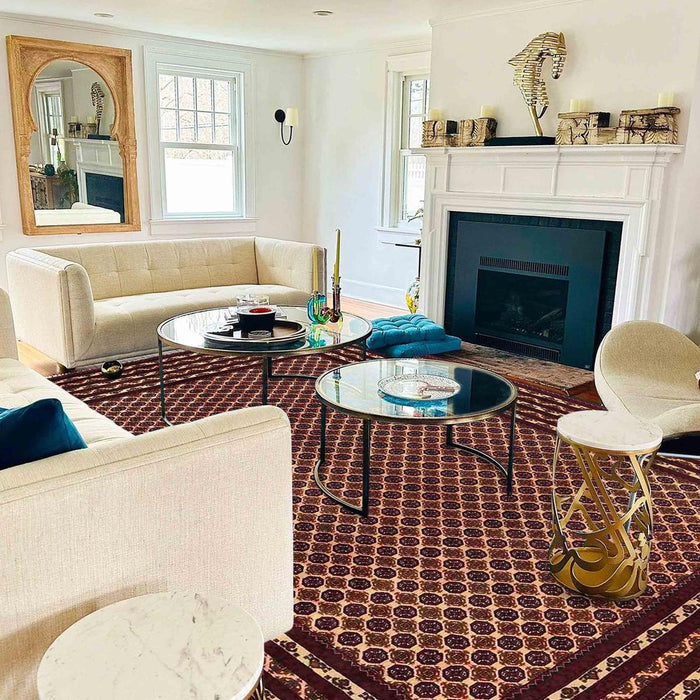 Handmade Wool Khoja Roshnai Area Rug 196 x 282 cm (ID 9052)