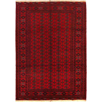 Handmade Wool Oriental Bokhara Area Rug 84x113in (ID 9223)