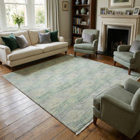 Ivory & Celadon Gallery Rug 244 × 305 cm (8 x 10)