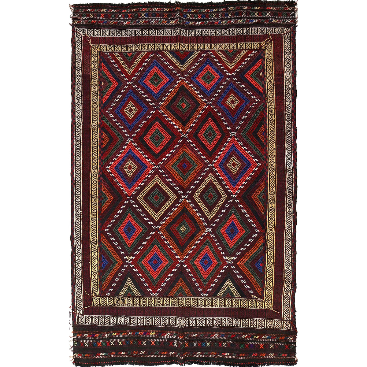 Handmade Suzani Kilim 5' 7" x 9' 3" (ft) - No. B19313