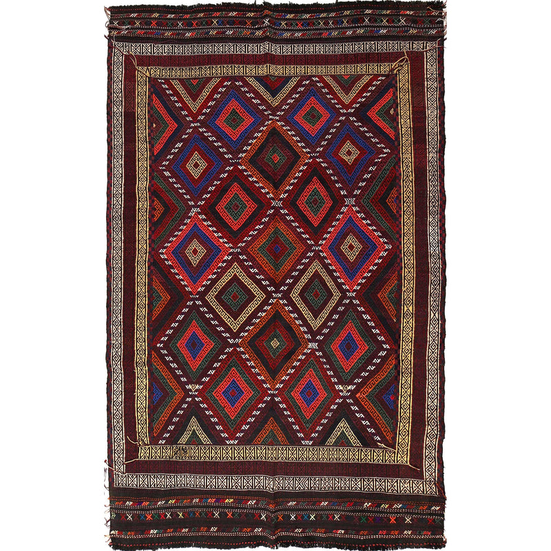 Handmade Suzani Kilim 5' 7" x 9' 3" (ft) - No. B19313
