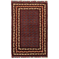 Handmade Wool Khoja Roshnai Rug 37" x 57" (ID B21051)