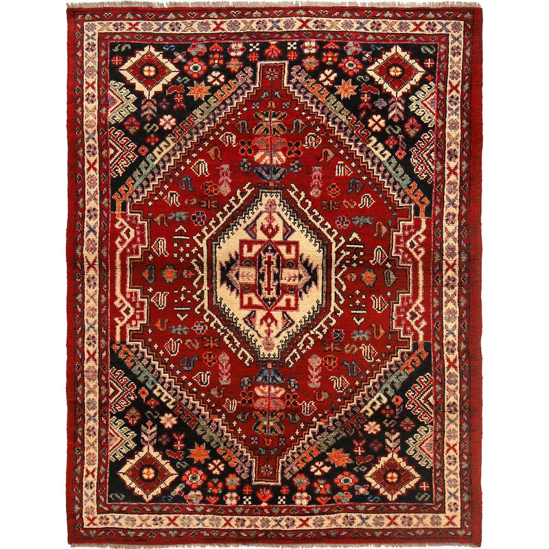 Handmade Shirazi Wool Area Rug 150 x 199 cm (ID B29773)