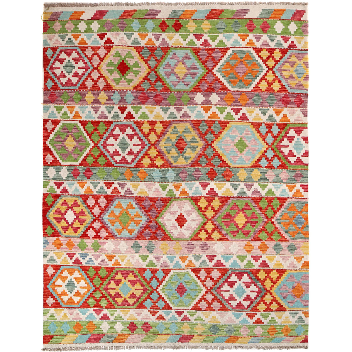 Handmade Vegetable Kilim 6' 0" x 8' 4" (ft) - No. B30455