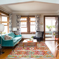 Handmade Vegetable Kilim 6' 0" x 8' 4" (ft) - No. B30455