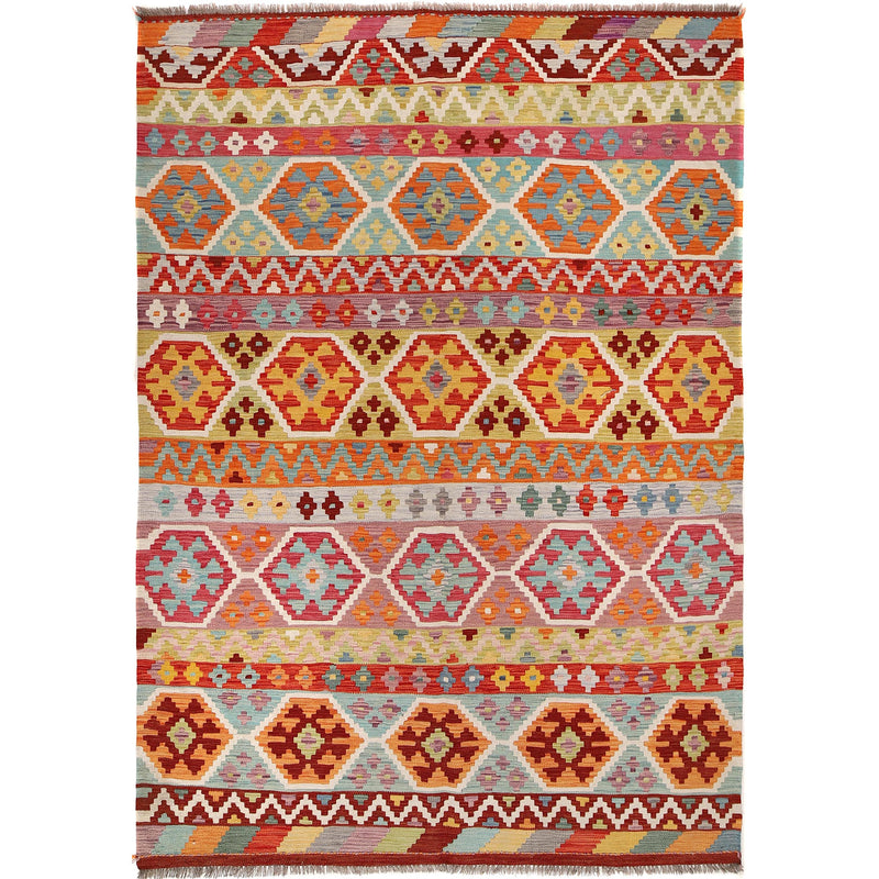 Handmade Vegetable Kilim 5' 9" x 8' 4" (ft) - No. B30568