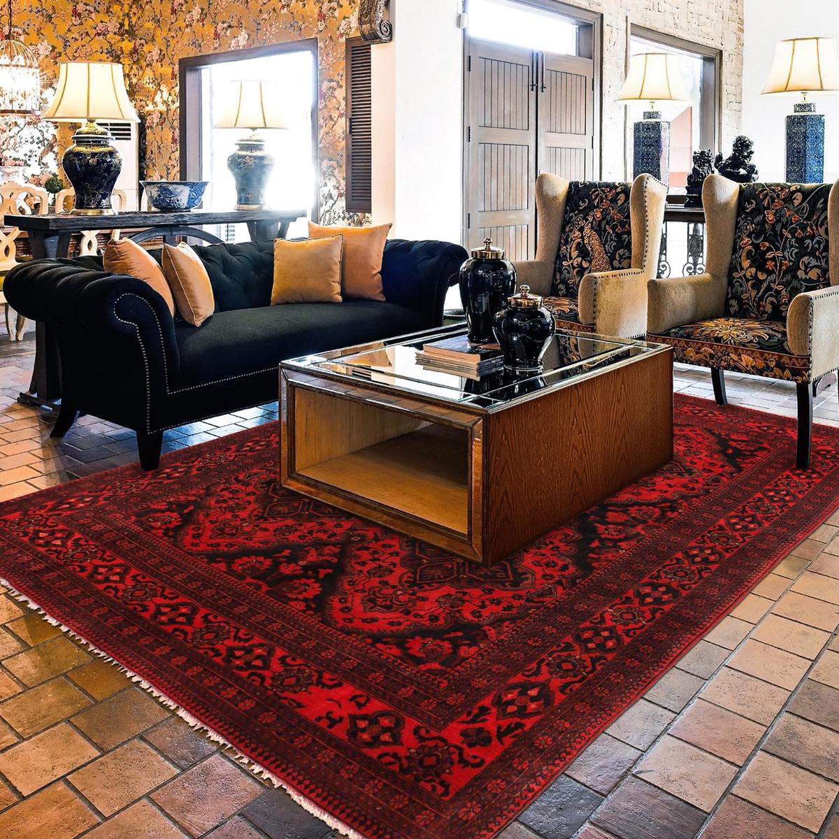 Handmade Khal Mohammadi Wool Area Rug 208x279 cm (ID B30657)