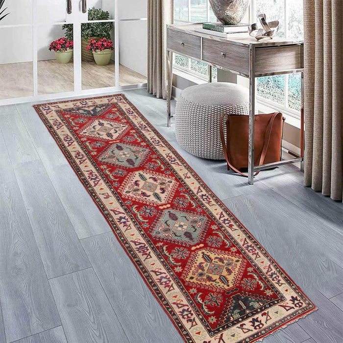 Handmade Kazak Wool Runner 85 x 283 cm (ID B33093)