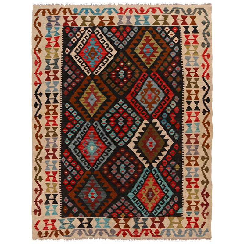 Handmade Vegetable Kilim 5' 0 x 6' 6 (ft) - No. B34720