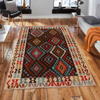 Handmade Vegetable Kilim 5' 0 x 6' 6 (ft) - No. B34720