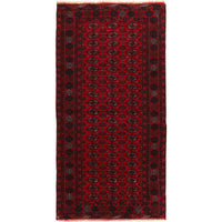 Handmade Bokhara Runner Red 84 x 168 cm (ID G22931)