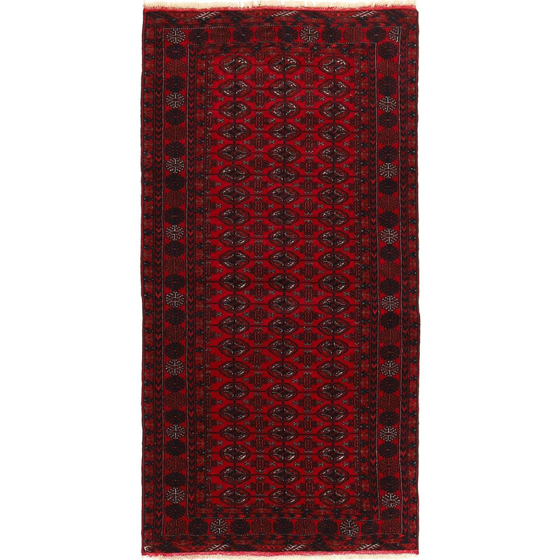Handmade Bokhara Runner Red 84 x 168 cm (ID G22931)