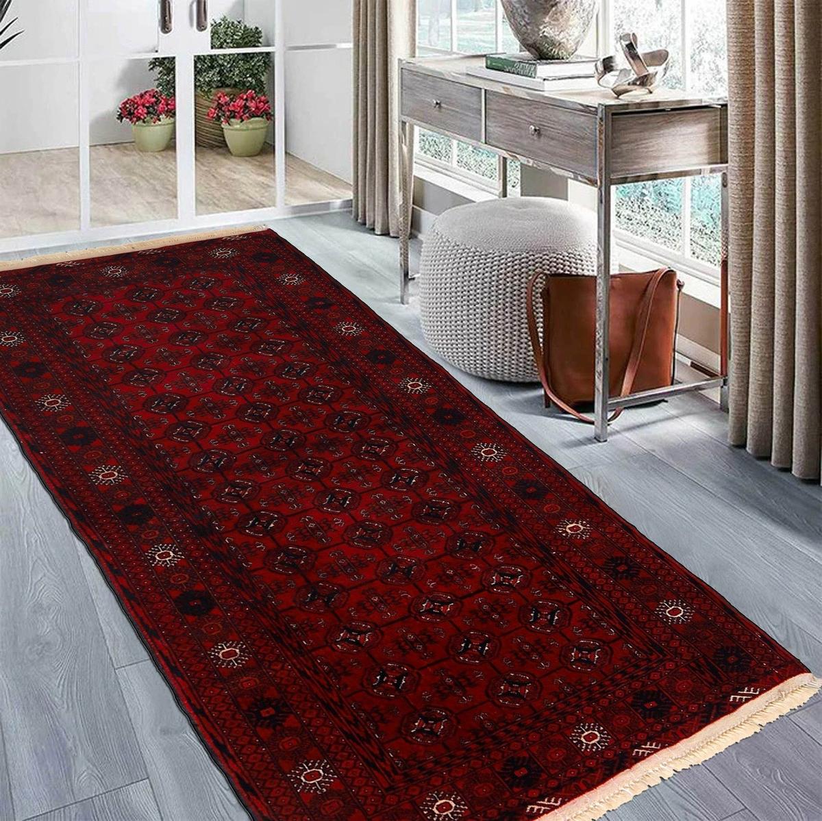 Handmade Wool Bokhara Rug 88 x 166 cm (ID G22932)